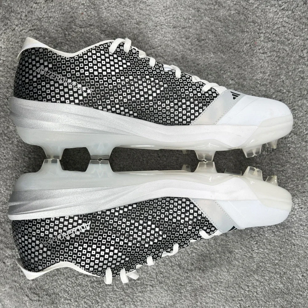 Adidas‎ Adizero Impact Baseball Cleats White Black Silver IH4730 Mens Size 15